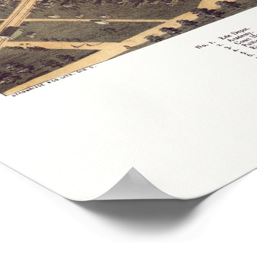 Elmira, NY Panoramic Map - 1873 Poster (Ecke)