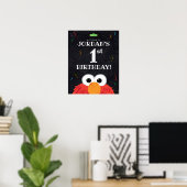 Elmo | 1. Geburtstags-Willkommensschild Poster (Heimbüro)
