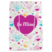 Elmo & Abby Cadabby Valentine Hearts Muster Mittlere Geschenktüte (Rückseite)