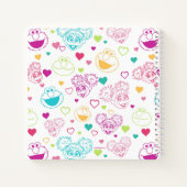 Elmo & Abby Cadabby Valentine Hearts Muster Notizblock (Rückseite)