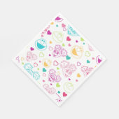 Elmo & Abby Cadabby Valentine Hearts Muster Serviette (Ecke)