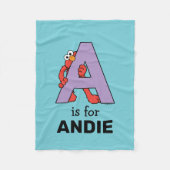 Elmo Alphabet | A LILA Fleecedecke (Vorderseite)