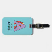 Elmo Alphabet | A Lila Gepäckanhänger (Vorderseite horizontal)