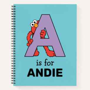 Elmo Alphabet A LILA Notizblock