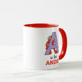 Elmo Alphabet | A LILA Tasse (VorderseiteRechts)