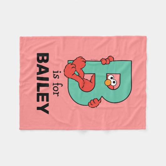 Elmo Alphabet | B AQUAMARIN Fleecedecke (Vorderseite (Horizontal))