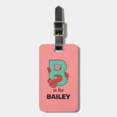 Elmo Alphabet | B AQUAMARIN Gepäckanhänger (Vorderseite vertikal)