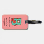 Elmo Alphabet | B AQUAMARIN Gepäckanhänger (Rückseite horizontal)