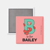 Elmo Alphabet | B AQUAMARIN Magnet (Vorderseite/Rückseite)