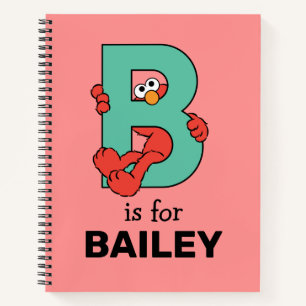 Elmo Alphabet   B Aquamarin Notizblock