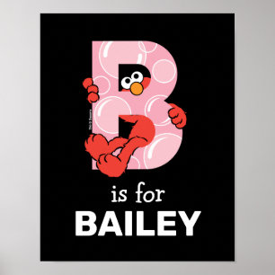 Elmo Alphabet B Blasen Poster