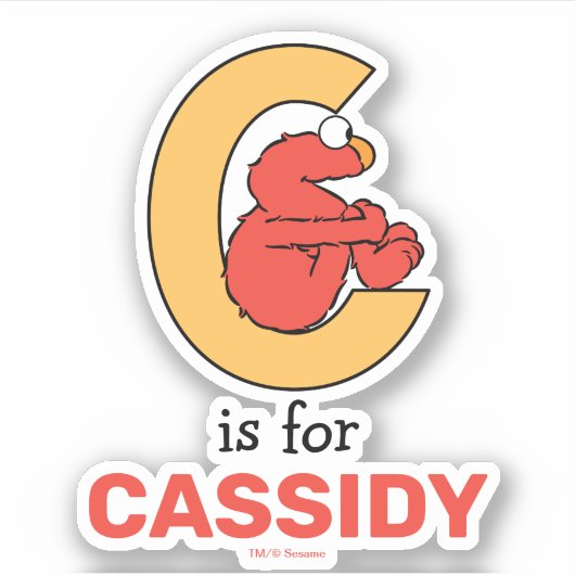 Elmo Alphabet | C Orange Aufkleber (Vorderseite)