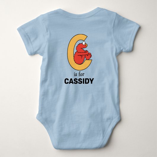 Elmo Alphabet | C Orange Baby Strampler (Rückseite)