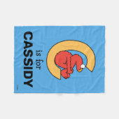 Elmo Alphabet | C Orange Fleecedecke (Vorderseite (Horizontal))