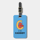 Elmo Alphabet | C Orange Gepäckanhänger (Vorderseite vertikal)