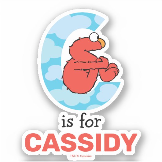 Elmo Alphabet | C Wolken Aufkleber (Vorderseite)