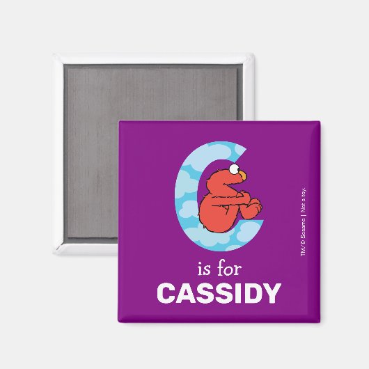 Elmo Alphabet | C Wolken Magnet (Vorderseite/Rückseite)
