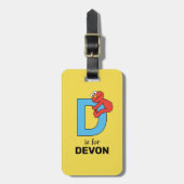 Elmo Alphabet | D Blau Gepäckanhänger (Vorderseite vertikal)