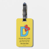 Elmo Alphabet | D Blau Gepäckanhänger (Rückseite vertikal)