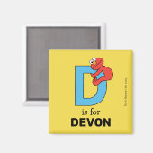 Elmo Alphabet | D Blau Magnet (Vorderseite/Rückseite)
