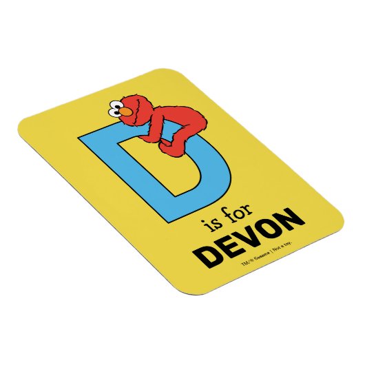 Elmo Alphabet | D Blau Magnet (Rechte Seite)