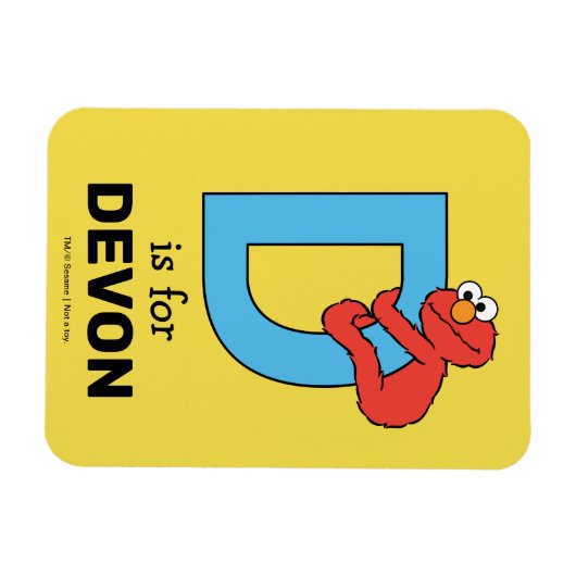 Elmo Alphabet | D Blau Magnet (Horizontal)