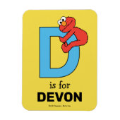 Elmo Alphabet | D Blau Magnet (Vertikal)