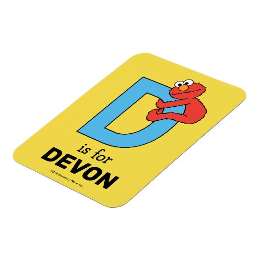 Elmo Alphabet | D Blau Magnet (Linke Seite)
