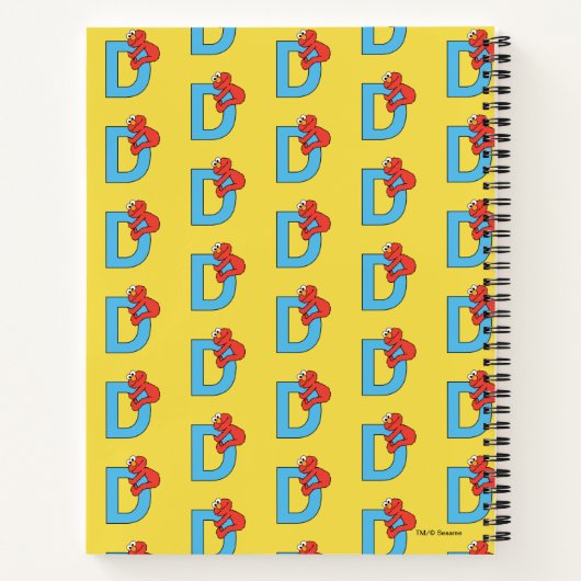 Elmo Alphabet | D Blau Notizblock (Rückseite)