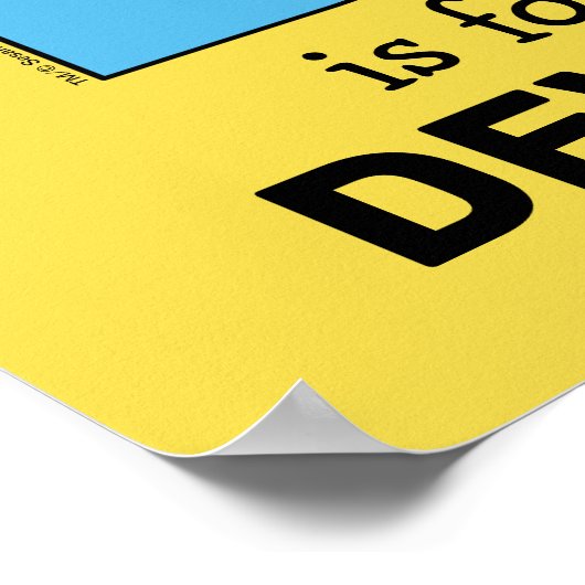 Elmo Alphabet | D Blau Poster (Ecke)