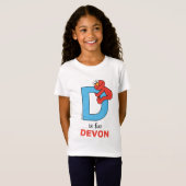Elmo Alphabet | D Blau T-Shirt (Vorne ganz)