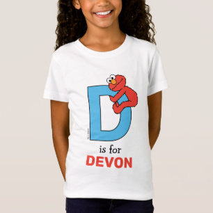 Elmo Alphabet D Blau T-Shirt