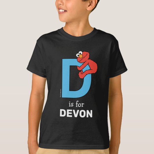 Elmo Alphabet | D Blau T-Shirt (Vorderseite)