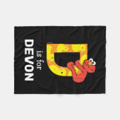 Elmo Alphabet | D Duck Fleecedecke (Vorderseite (Horizontal))