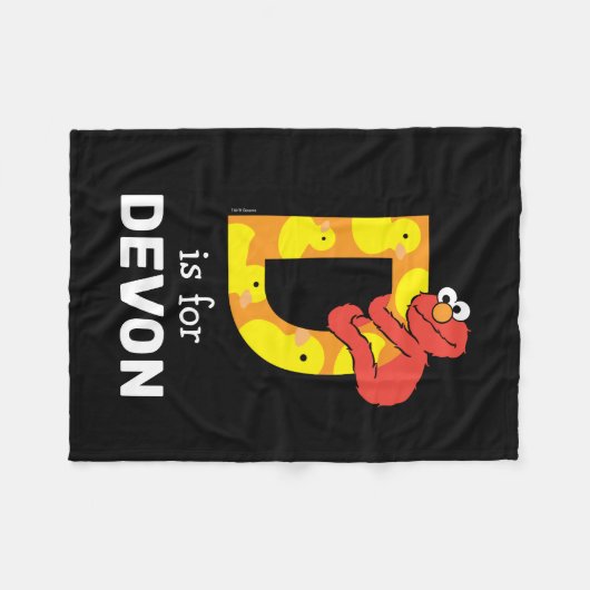 Elmo Alphabet | D Duck Fleecedecke (Vorderseite (Horizontal))