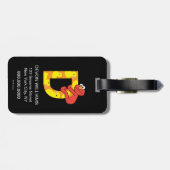 Elmo Alphabet | D Duck Gepäckanhänger (Rückseite horizontal)