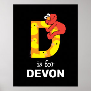 Elmo Alphabet D Ente Poster