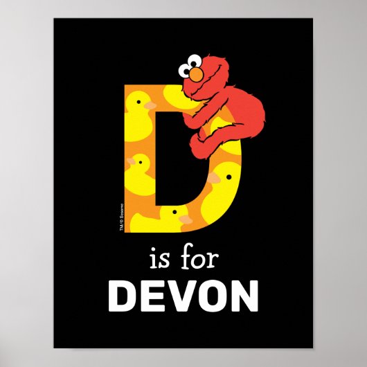 Elmo Alphabet | D Ente Poster (Vorne)