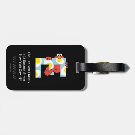 Elmo Alphabet | E Eier Gepäckanhänger (Rückseite horizontal)