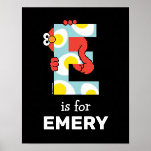 Elmo Alphabet E Eier Poster