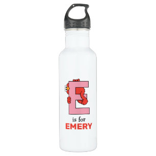 Elmo Alphabet E Pink Edelstahlflasche