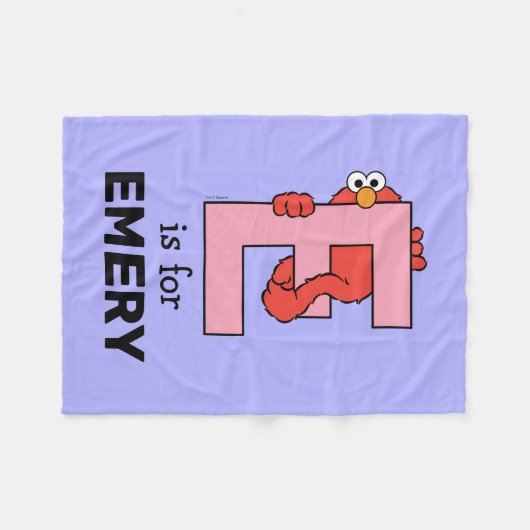 Elmo Alphabet | E Pink Fleecedecke (Vorderseite (Horizontal))
