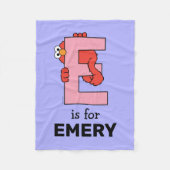 Elmo Alphabet | E Pink Fleecedecke (Vorderseite)