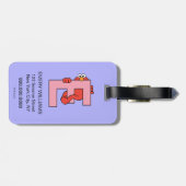 Elmo Alphabet | E Pink Gepäckanhänger (Rückseite horizontal)