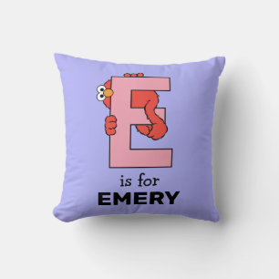 Elmo Alphabet   E Pink Kissen