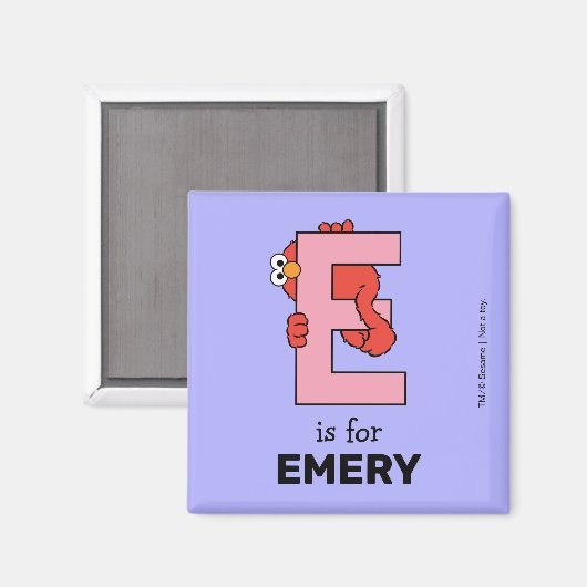 Elmo Alphabet | E Pink Magnet (Vorderseite/Rückseite)
