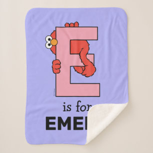 Elmo Alphabet E Pink Sherpadecke
