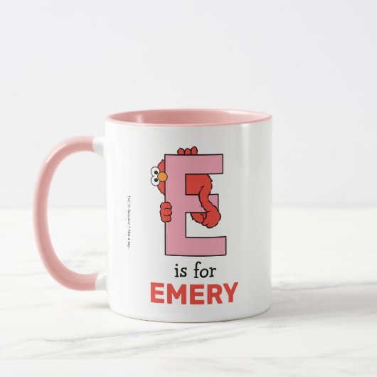 Elmo Alphabet | E Pink Tasse (Links)