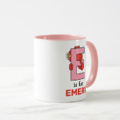 Elmo Alphabet | E Pink Tasse (VorderseiteRechts)