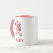 Elmo Alphabet | E Pink Tasse (Vorderseite Links)